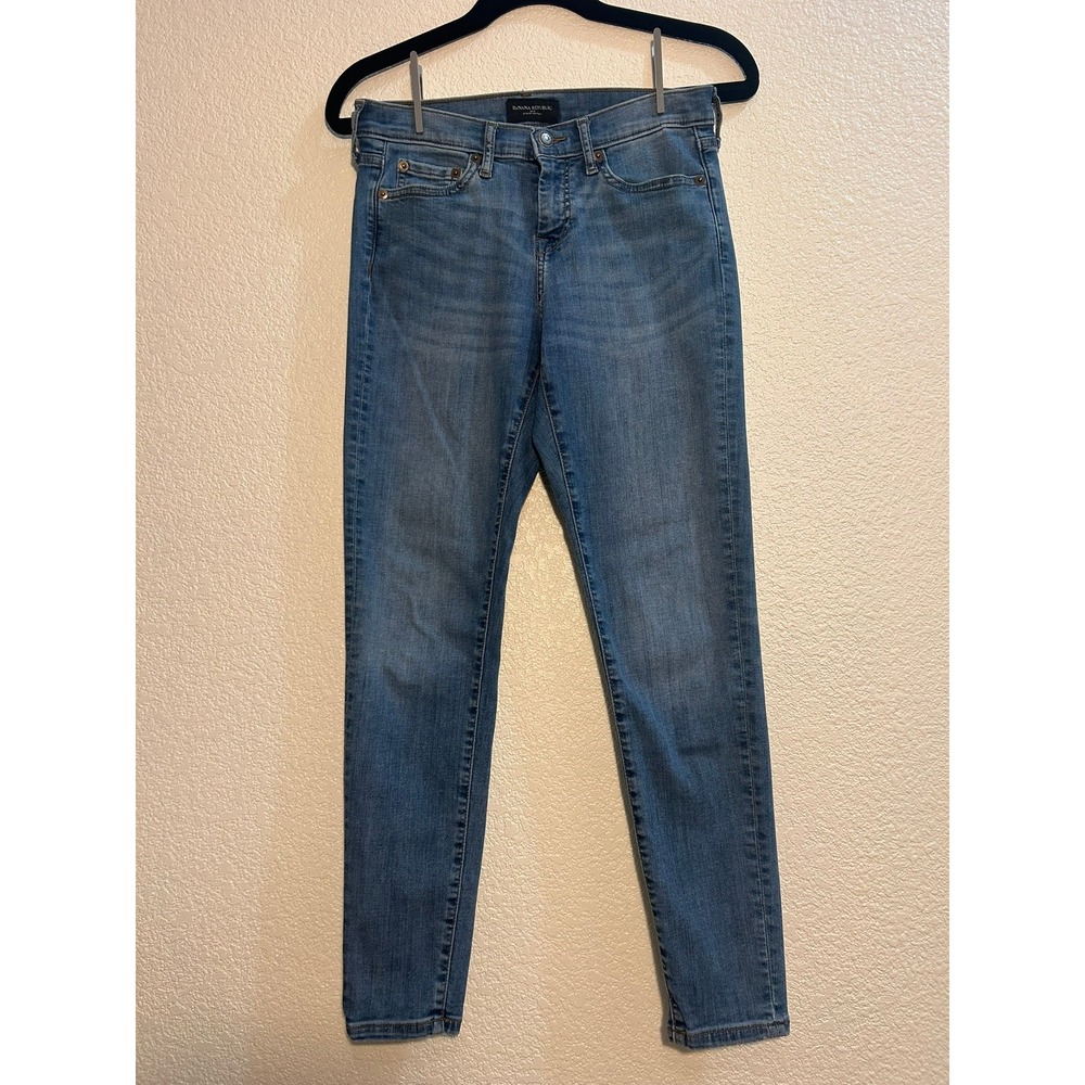 Banana Republic Sculpt Skinny Jeans Light Wash Blue Denim 26 2 Petite